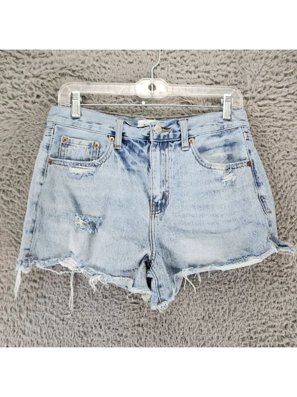 Pistola Shorts Womens 27 Blue Cotton Denim Cutoff Jorts *Read*